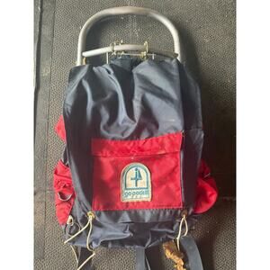 Vintage Go Pack Red External Frame Hiking Backpack Pack Daypack